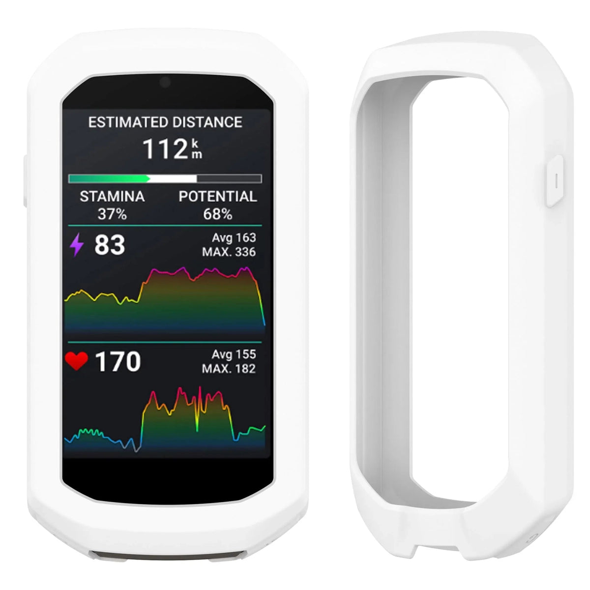 Garmin Edge 1050 Premium Cycling Computer Bundle - Color Touchscreen, Built-in Speaker, Training & Group Ride, Road Alerts with PlayBetter Silicone Case (White), Screen Protectors, Tether & More - Rugged Miles