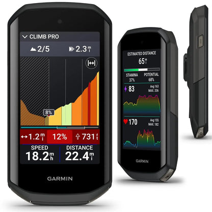 Garmin Edge 1050 Premium Cycling Computer, Vivid Color Touchscreen Display, Built-in Speaker, Advanced Training with Power Bank Bundle - Rugged Miles