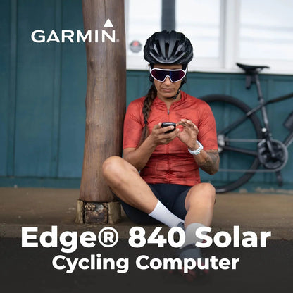 Garmin Edge 840 Solar GPS Cycling Computer, Touchscreen, Button Controls, Advanced Navigation with E-Bank Bundle - Rugged Miles